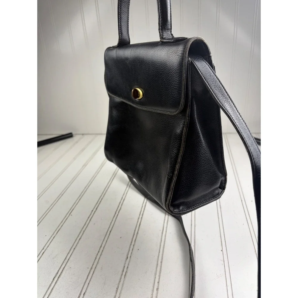 Coach Vintage Y2K Black Pebbled Leather Restored Court Crossbody Bag Purse $520